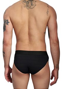 SLIP SUPLEX CANELADO PRETO