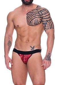 Cueca Jockstrap Cobra  Cirre Vermelha