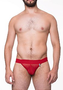 Cueca Jockstrap Tule Vermelho