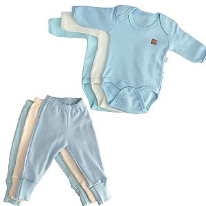 Kit Body e Calça Prematuro Azul