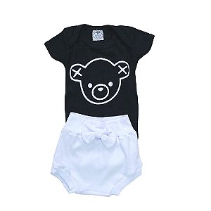 Conjunto "Ursinho" Body e Tapa Fralda