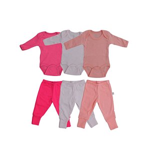 Kit Body e Calça Prematuro Rosa