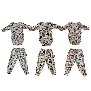 Kit body e calça estampado masculino Prematuro