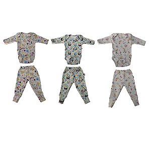 Kit body e calça estampado feminino Prematuro