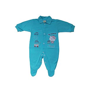 Macacão Azul com Bordado - PREMATURO
