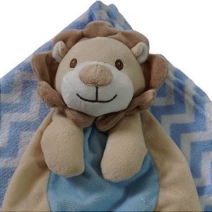 Manta com Naninha Azul de Leãozinho