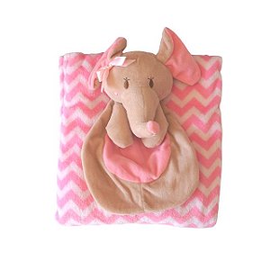 Manta com Naninha Rosa de Elefantinho