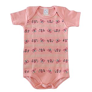Body Laranja com Borboletas e Flores