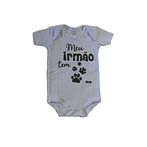 Body Branco "Meu irmão tem patas"
