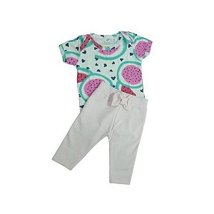 Conjunto Melancia Body e Calça Rosa
