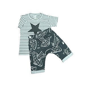 Conjunto Estrela Camiseta e Calça Pescador