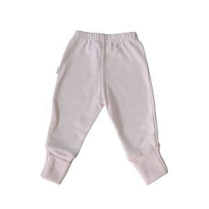 Calça Lisa Rosa Bebê (Prematuro)