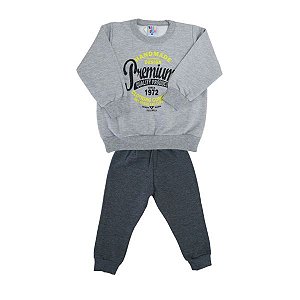 Conjunto Blusa e Calça "Premium" Cinza