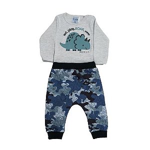 Conjunto Body e Calça Rinoceronte Cinza