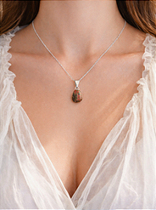 Pingente de Unaquita Rolado - Equilíbrio Emocional, Visão Psíquica, Antidepressiva e Gravidez Saudável