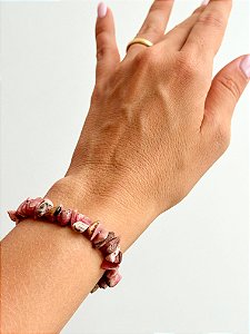 Pulseira de Rodocrosita - Libido, Segurança em Si, Beleza; Altruísmo; Melhora os Relacionamentos