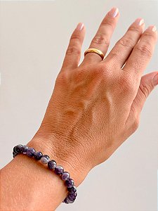 Pulseira de Ametista Redonda 6mm - Intuição, Conexão, Espiritualidade e Eleva a Vibração