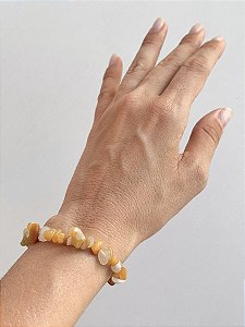 Pulseira de Jaspe Amarela - Dinamismo, Maré de Sorte, Auto-realização e Ideias