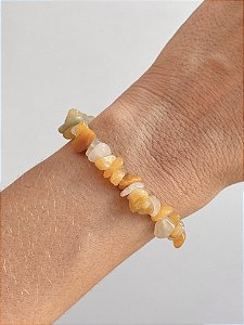 Pulseira de Jaspe Amarela - Dinamismo, Maré de Sorte, Autorrealização e Ideias