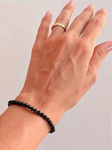 Pulseira de Granada Redonda 4mm - Poder Sexual, Ousadia, Autoestima, Paixão e Desejo