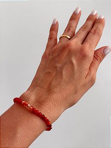 Pulseira de Ágata Redonda 4mm - Coragem e Autoconfiança