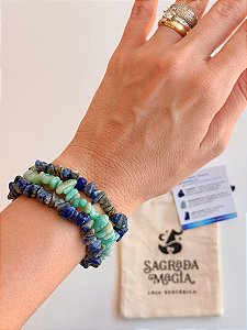 Conjunto Estudo e Trabalho - Sodalita, Amazonita e Lápis Lazúli
