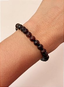 Pulseira de Granada Redonda 6mm - Poder Sexual, Ousadia, Autoestima, Paixão e Desejo