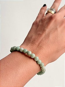 Pulseira de Amazonita Redonda 6mm - Antiestresse, Adaptação a Mudanças, Melhora os Estudos