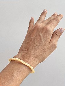 Pulseira de Calcita Amarela Redonda 4mm - Movimento, Realizações, Alegria e Entusiasmo