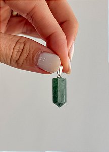 Pingente Pontinha de Quartzo Verde - Saúde, Imunidade, Bem-Estar e Equilíbrio Emocional