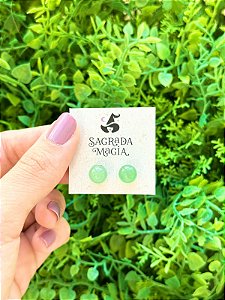 Brinco de Quartzo Verde - Saúde, Imunidade e Equilíbrio