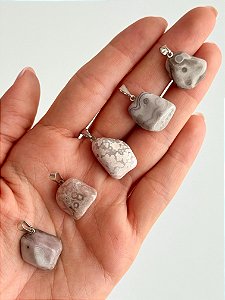 Pingente de Ágata Botswana Rolado - Soluções, Tristeza Profunda e Ansiedade