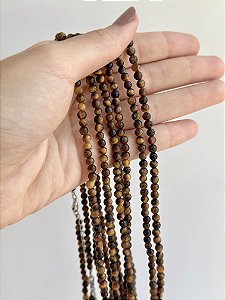 Choker de Olho de Tigre 4mm - Coragem, Autoconfiança; Contra Inveja e Mau Olhado