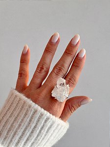 Anel Regulável de Drusa de Cristal -  Intensificador, Iluminação e Purificação