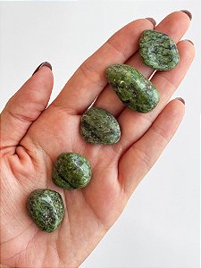Quartzo com Diopsídio Rolado - Cristal das Bênçãos; Confiança, Perdão e Alegria