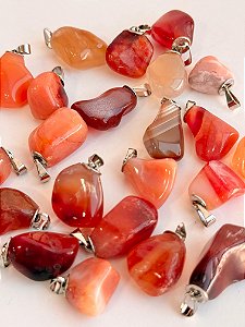 Pingente de Ágata Mista - Pedra da Coragem e Autoconfiança