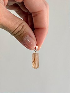 Pingente Pontinha de Quartzo Rutilado - Cura do Passado; Manifestação; Amplificador; Viagens Astrais