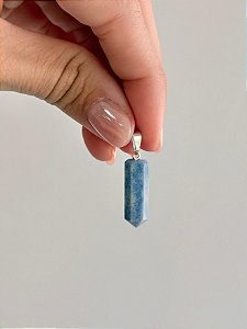 Pingente Pontinha de Quartzo Azul - Harmonia e Boa Comunicação