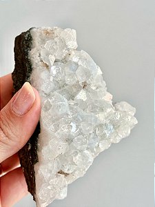 Drusa de Apofilita G - Cristal dos Sinais; Faz Desbloqueios; Intuição e Clarividência