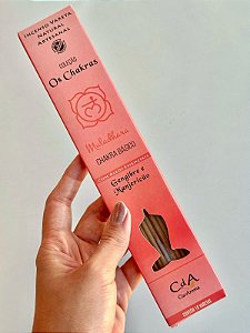 Incenso Natural Cia de Aroma Chakras - Chakra Básico - Gengibre e Manjericão