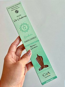 Incenso Natural Cia de Aroma Chakras - Chakra Cardíaco - Rosas e Gerânio