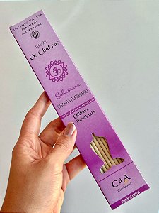 Incenso Natural Cia de Aroma Chakras - Chakra Coronário - Olíbano e Patchouly
