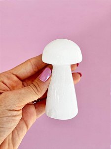 Cogumelo de Selenita - Limpeza Energética; Paz de Espírito; Cansaço Mental e Dores
