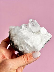 Drusa de Apofilita Lemuriana - APO41 - Cristal dos Sinais; Faz Desbloqueios; Intuição e Clarividência