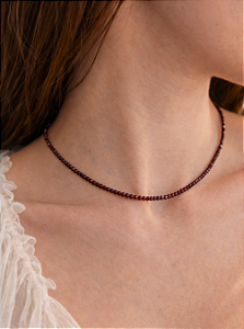 Colar de Granada 2mm Multifacetado - Poder Sexual, Ousadia, Autoestima, Paixão e Desejo