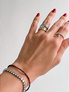 Pulseira de Granada 2mm Multifacetada - Poder Sexual, Ousadia, Autoestima, Paixão e Desejo