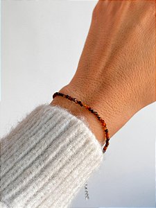 Pulseira de Olho de Tigre 2mm Multifacetada - Contra Inveja e Olhado; Autoconfiança; Coragem e Determinação
