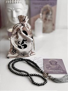 Japamala de Hematita - Escudo de Hanuman - Força Mental, Foco, Disciplina e Proteção