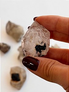 Cristal Elestial - Cristal Mestre - com Turmalina Negra
