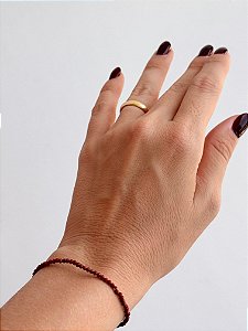Pulseira de Jaspe Vermelho 2mm Multifacetada - Coragem, Atitude, Vitalidade e Saúde